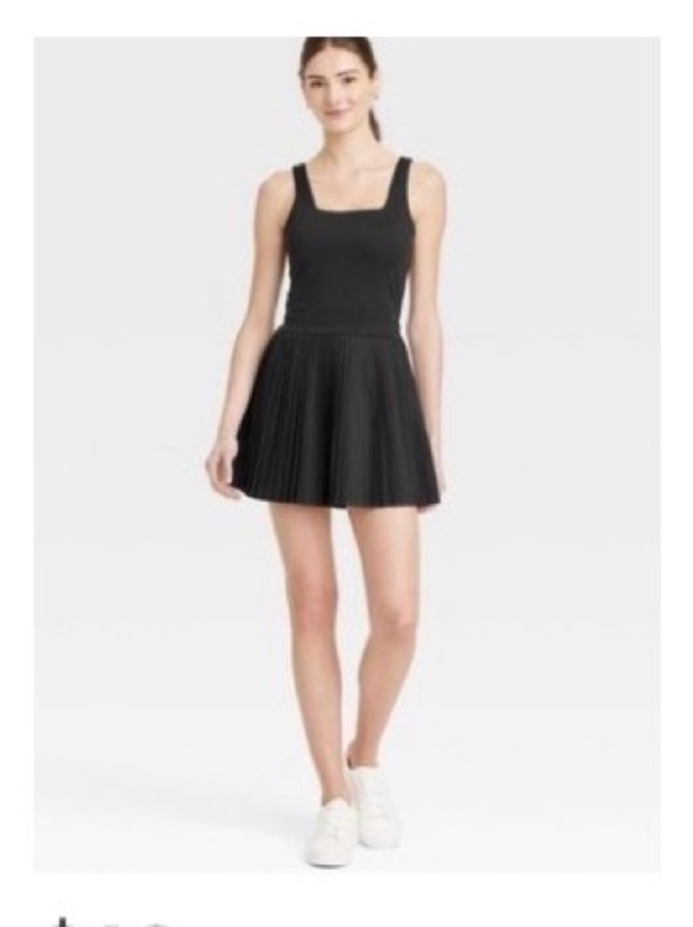 all in motion Black Pleated Tank Dress